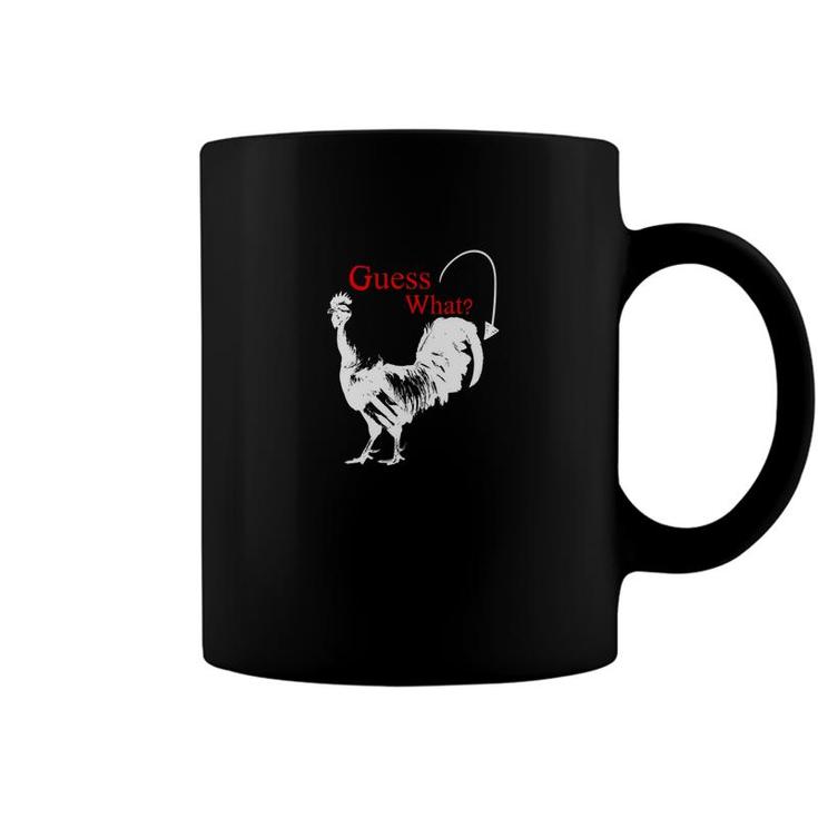 Guess What Chicken Butt Graphic Brown Coffee Mug