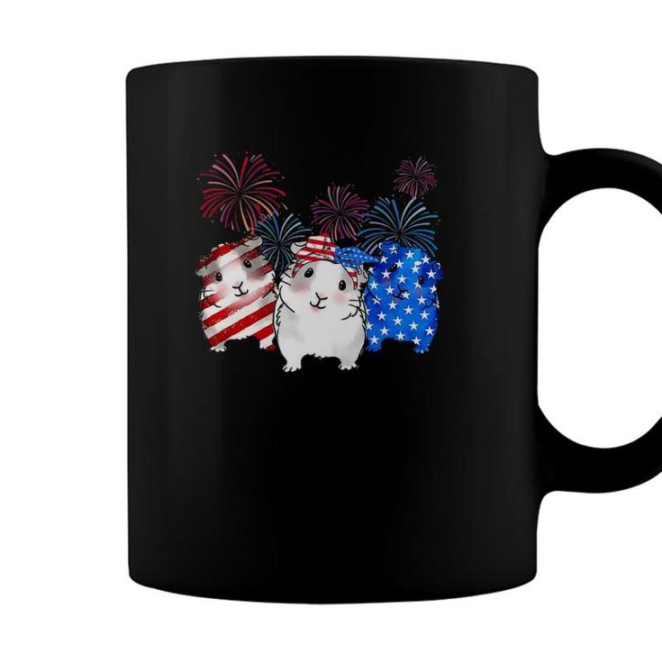Guinea Pig American Flag 4Th Of July Firework Patriotic Usa Coffee Mug