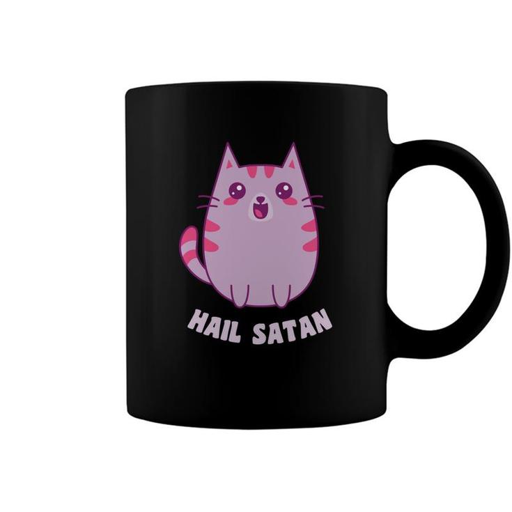 Hail Satanic Kawaii Cat Coffee Mug