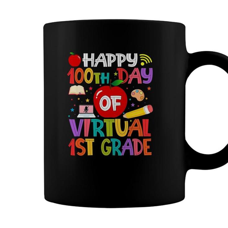 Happy 100Th Day Of Virtual 1St Grade Teachers Students Gifts Coffee Mug