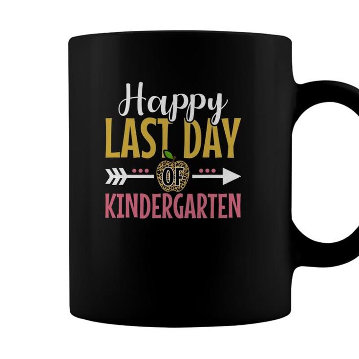 Happy Last Day Of Kindergarten Leopard Teacher Or Student Coffee Mug