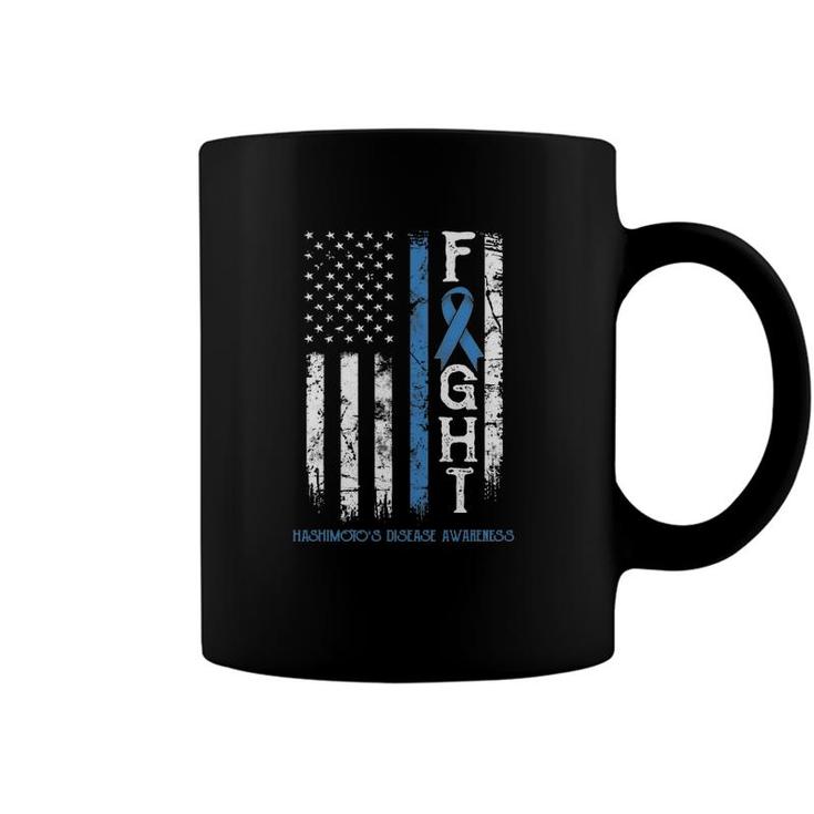 Hashimotos Disease Warrior American Flag Coffee Mug
