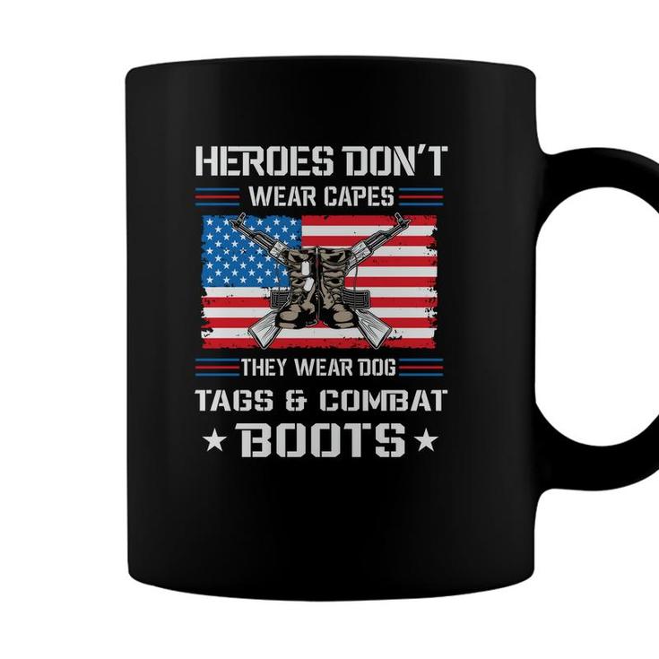 Heroes Dont Wear Capes Veteran 2022 They Wear Dog Coffee Mug