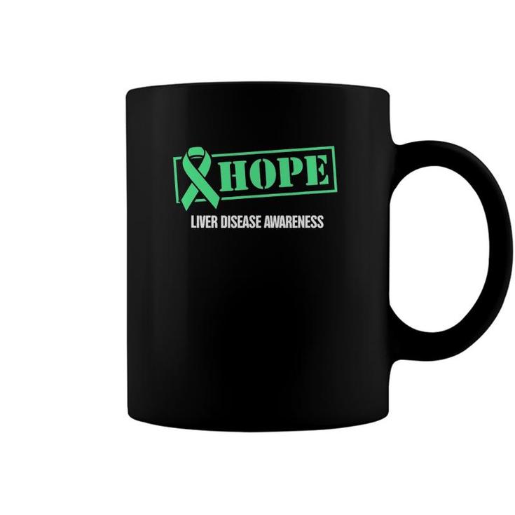 Hope Green Ribbon Liver Disease Awareness Coffee Mug