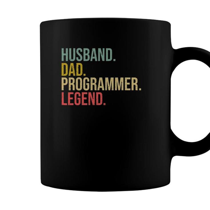 Husband Dad Programmer Legend Fathers Day Programming Coffee Mug