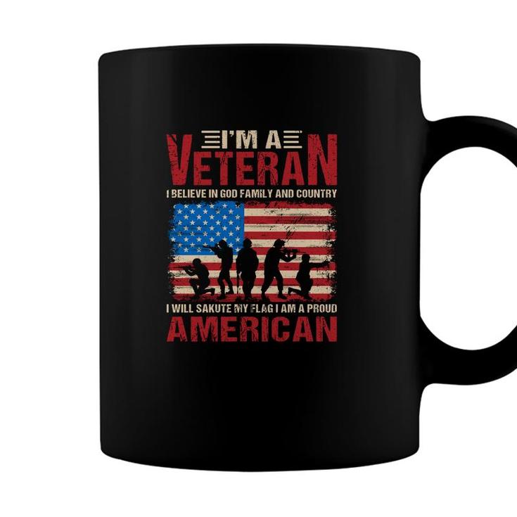 I Am A Veteran 2022 I Believe In God Family And Country Coffee Mug