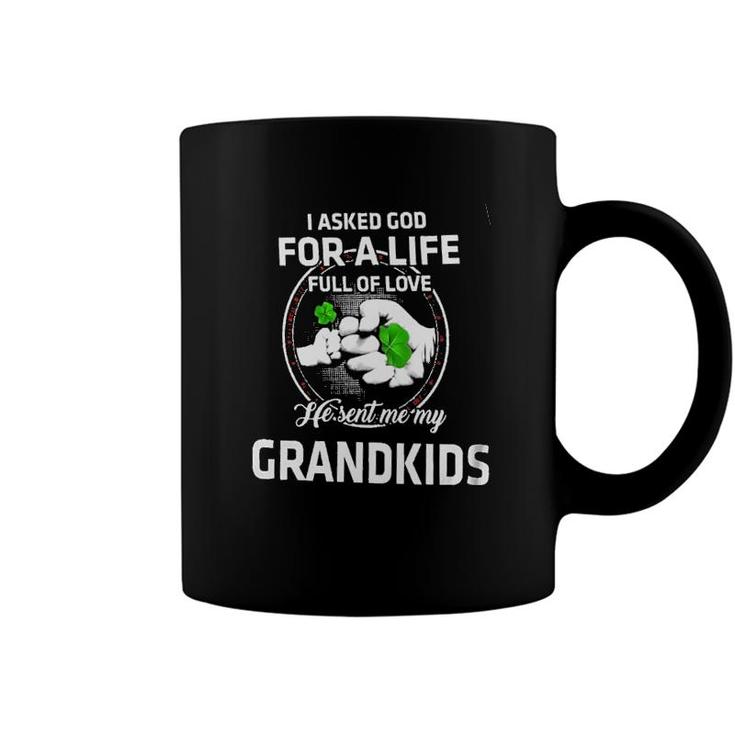 I Ask God For A Life Full Of Love Grandkids Interesting 2022 Gift Coffee Mug