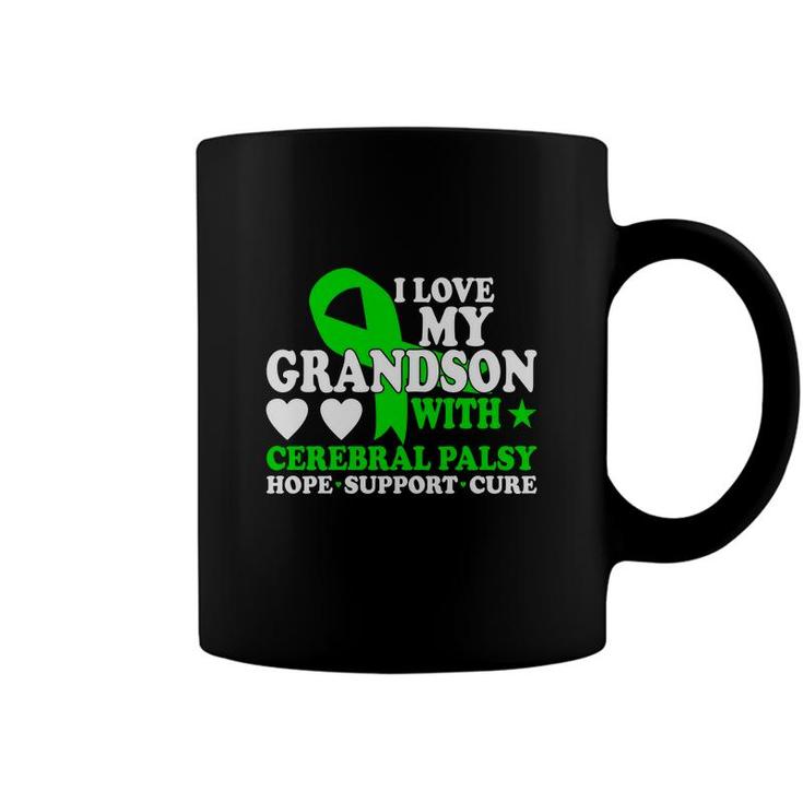 I Love My Grandson With Fight Cerebral Palsy Awareness Coffee Mug