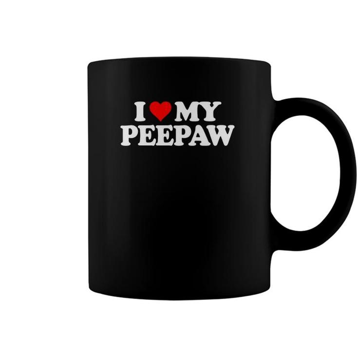 I Love My Peepaw - Heart Funny Fun Gift Tee Coffee Mug