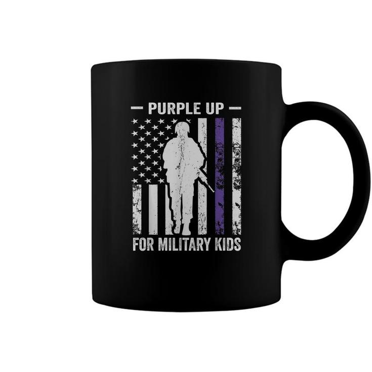 I Purple Up For Military Kids Soldier Strong Month  Coffee Mug