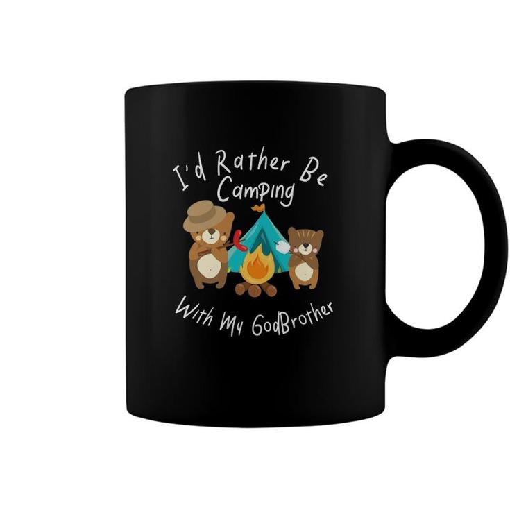Id Rather Be Camping With My Godbrother Bear Coffee Mug