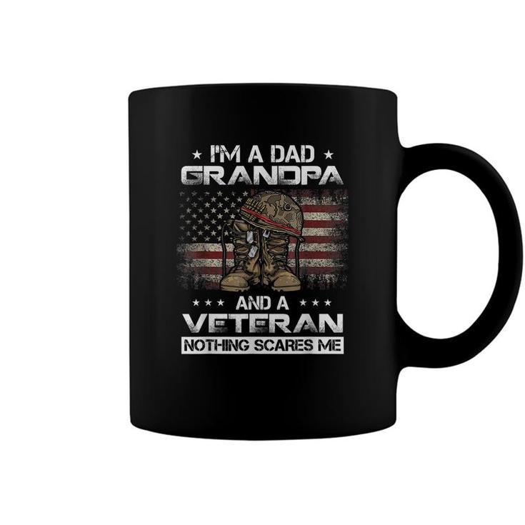 Im Dad Grandpa And A Veteran Proud Us Grandpa Dad Veteran  Coffee Mug