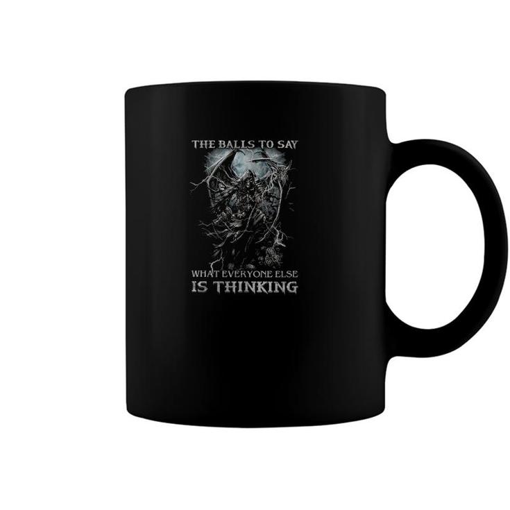 Im Not Sarcastic I Just Have The Balls To Say What Everyone Else Is Thinking Skull Wing Demons Coffee Mug
