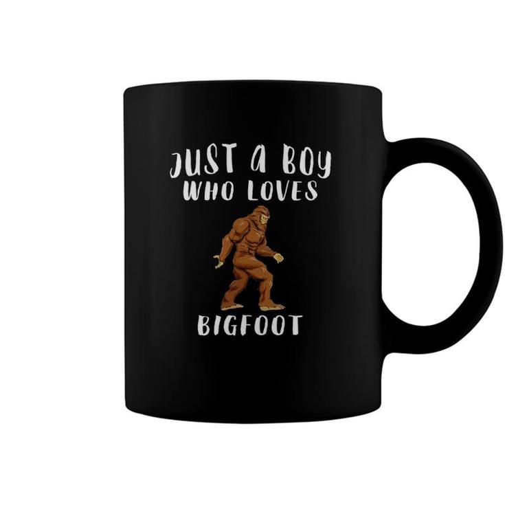Just A Boy Who Loves Bigfoot Funny Sasquatch Coffee Mug