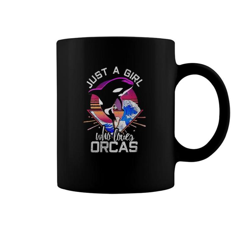 Just A Girl Who Loves Orcas Killer Whales Sea Ocean Coffee Mug