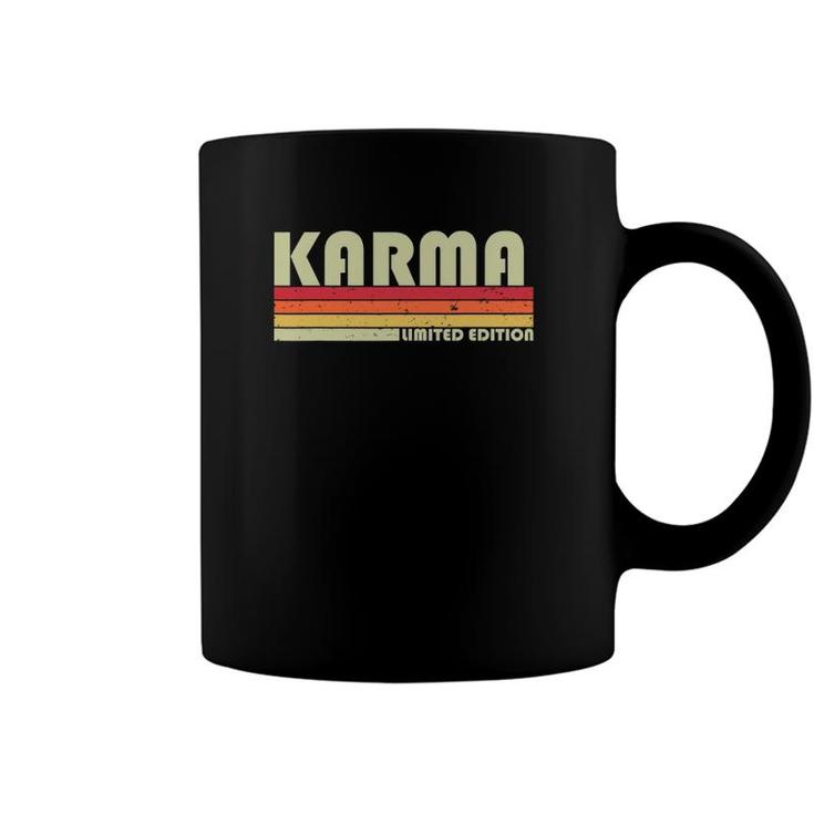 Karma Name Personalized Retro Vintage 80S 90S Coffee Mug
