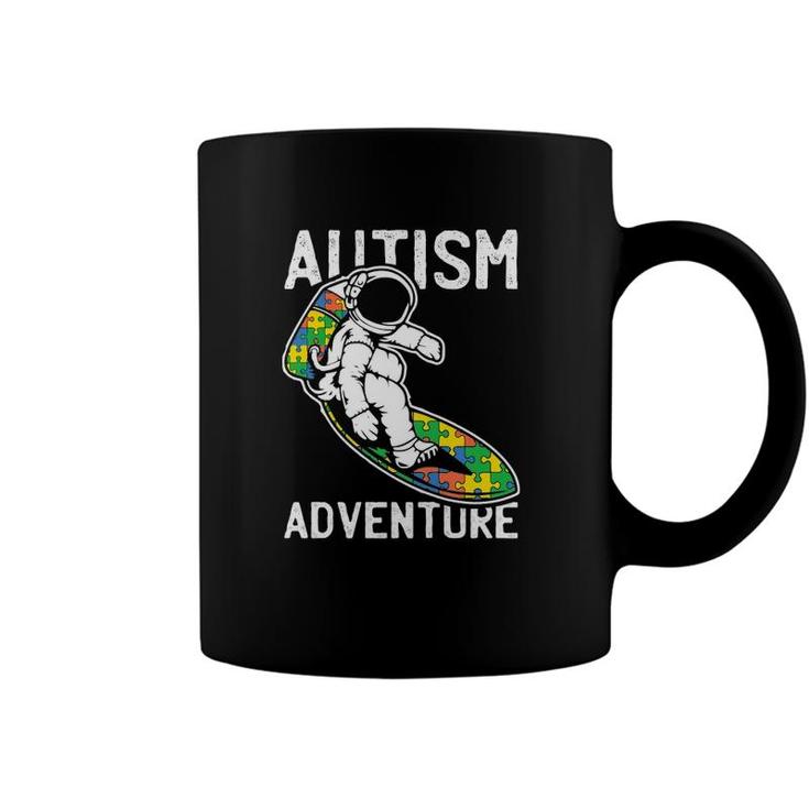 Kids Astronaut Surfing Autism Awareness Gifts For Autistic Kids Coffee Mug