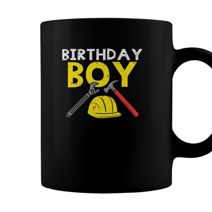 Kids Birthday Boy Construction Hard Hat Cute 3Rd Birthday Boys Coffee Mug