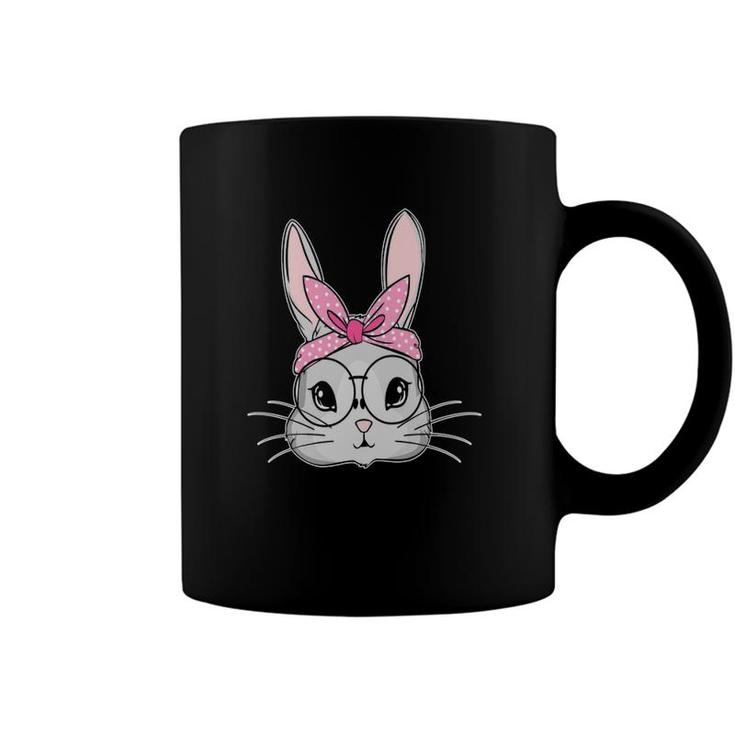 Kids Easter Bunny Cute Rabbit Messy Bun Girls Kids Coffee Mug