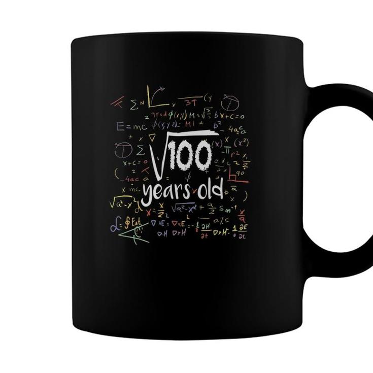 Kids Funny Square Root Of 100 10Th Birthday 10 Years Old Math Coffee Mug