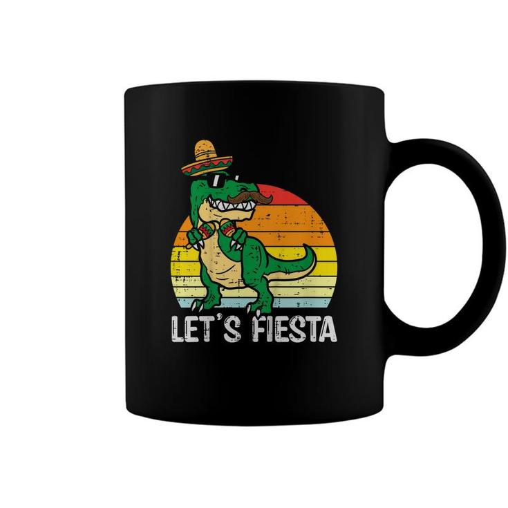 Kids Lets Fiesta Mexican Dino Trex Cinco De Mayo Toddler Boys  Coffee Mug