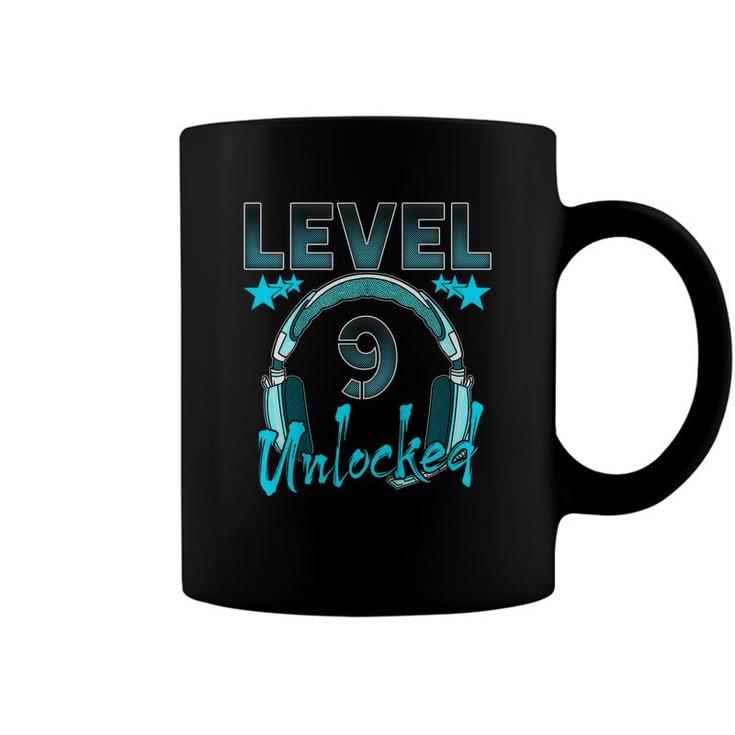 Kids Level 9 Unlocked Video Game 9Th Birthday Boy Girl Gamer   Coffee Mug