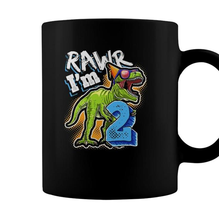 Kids Rawr Im 2 2Nd Birthdayrex Dinosaur Party Gift Boys Coffee Mug