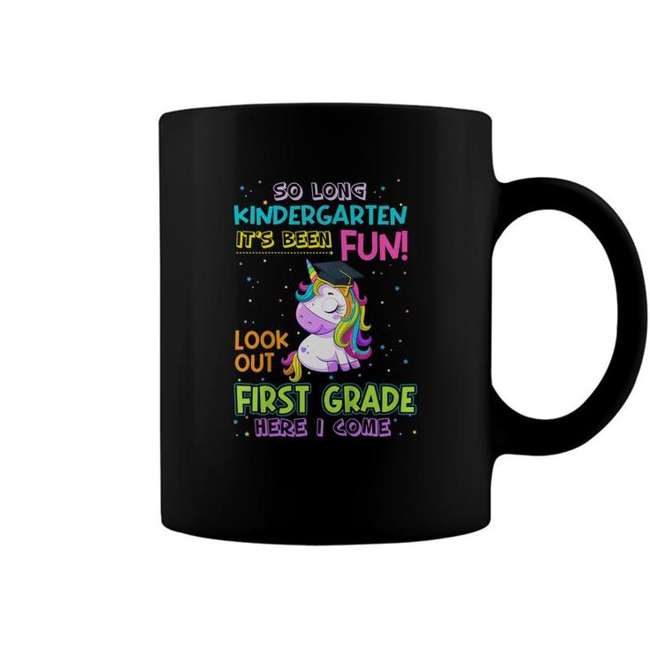 Kids So Long Kindergarten Look Out 1St Grade Here I Come Unicorn  Coffee Mug