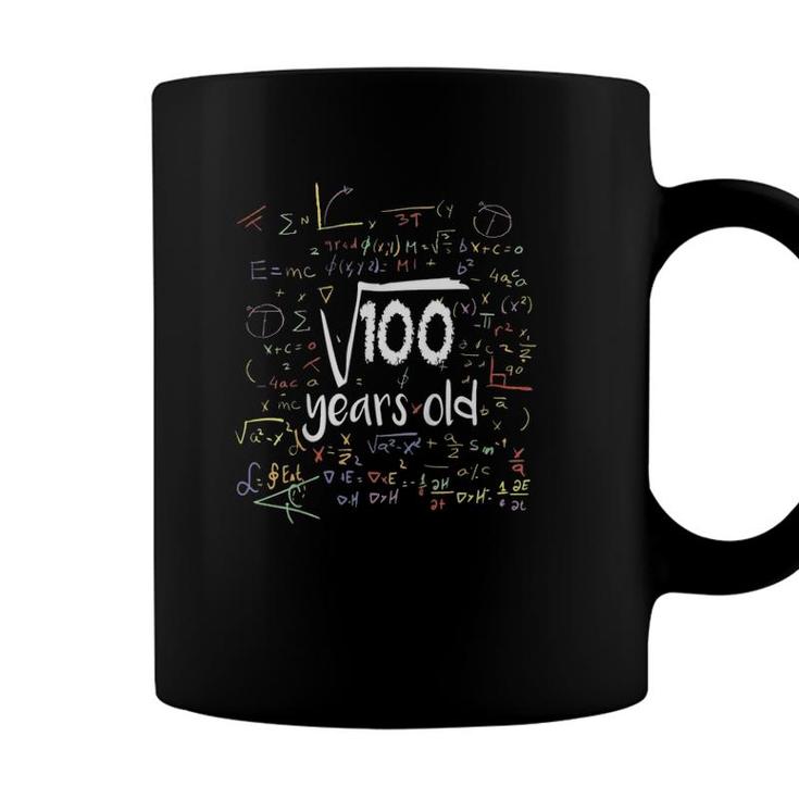 Kids Square Root Of 100 10Th Birthday 10 Years Old Math Coffee Mug