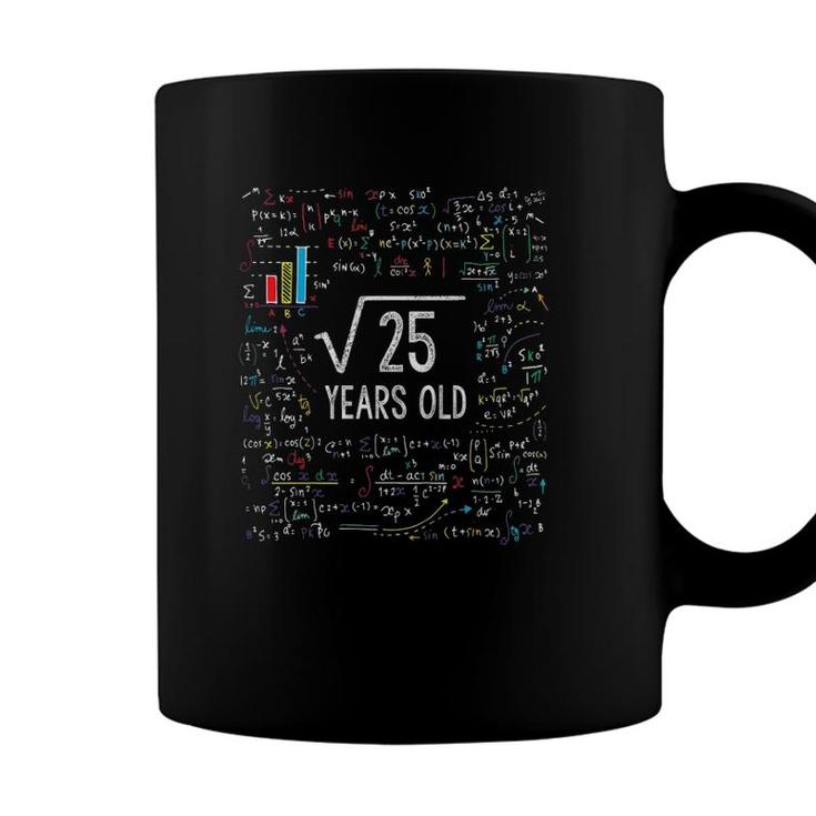 Kids Square Root Of 25 5Th Birthday 5 Years Old Gifts Math Bday Coffee Mug