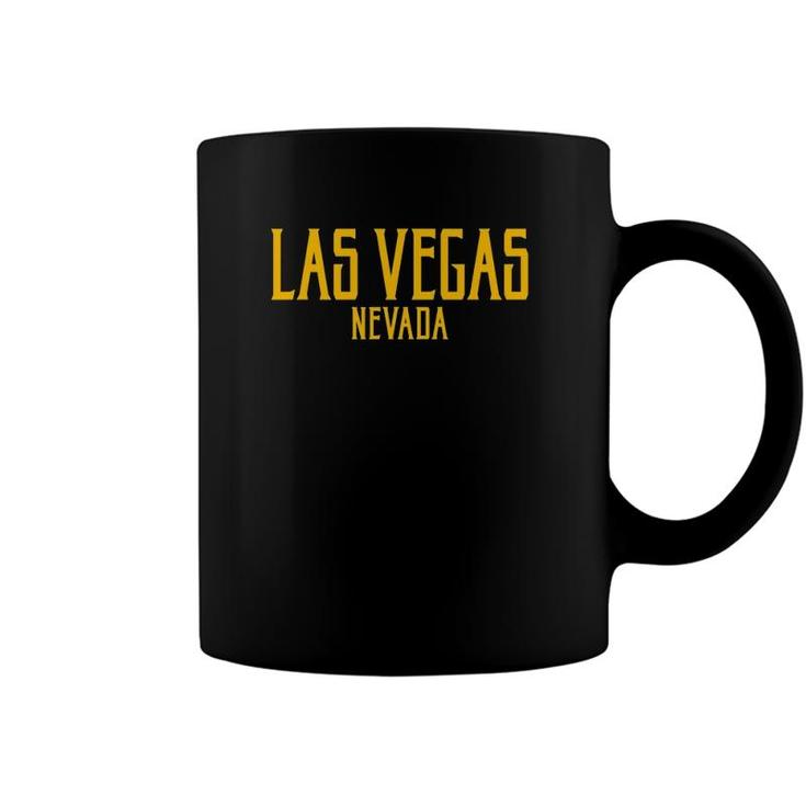 Las Vegas Nevada Vintage Text Amber Print Coffee Mug