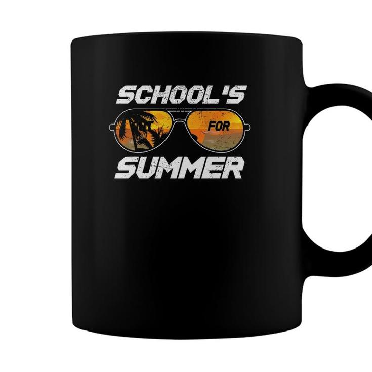 Last Day Of School Tee Retro Beach Schools Out For Summer Coffee Mug