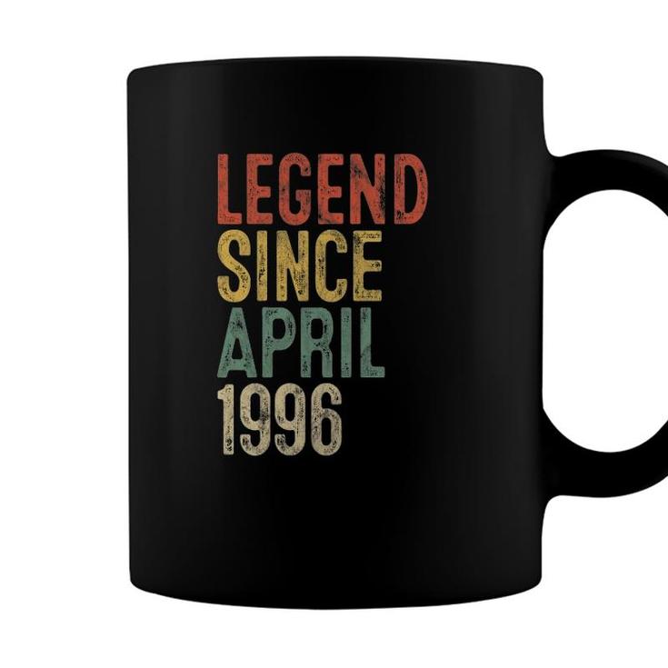 Legend Since April 1996 Men Woman 25Th Birthday 25 Years Old Coffee Mug