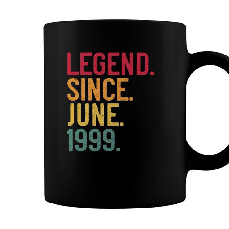 Legend Since June 1999 22Nd Birthday 22 Years Old Vintage Coffee Mug