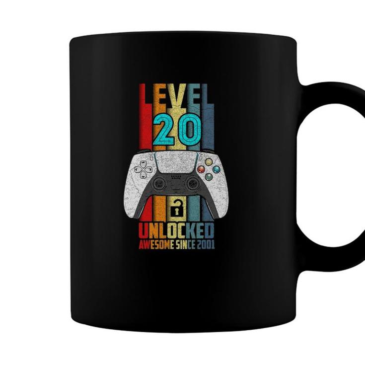 Level 20 Unlocked 20Th Birthday Awesome 2001 20 Years Old Coffee Mug