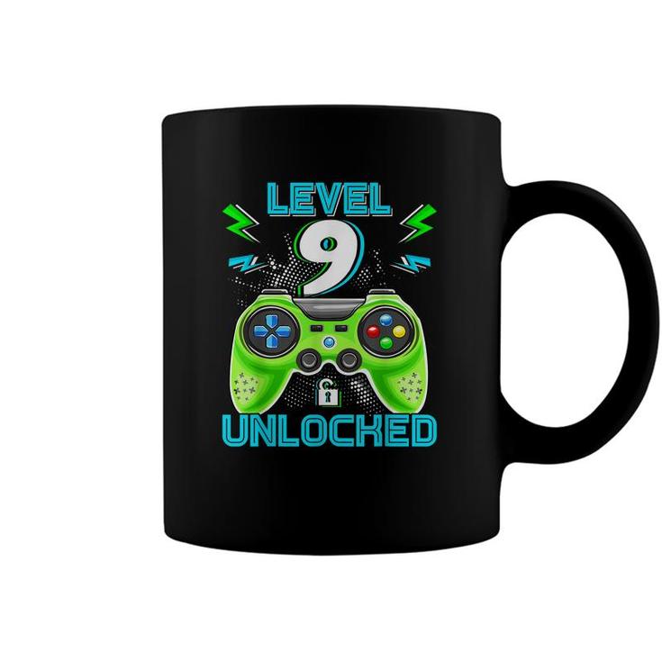 Level 9 Unlocked Birthday Kids 9Th Video Game Nine Years Old  Coffee Mug