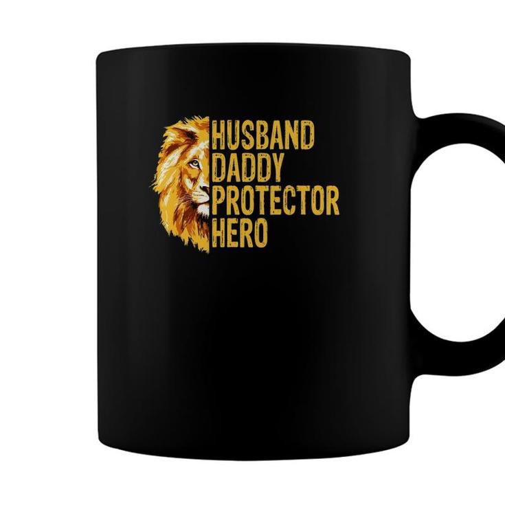 Lion Dad Funny Husband Daddy Protector Hero Fathers Day Coffee Mug