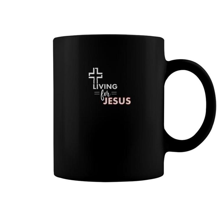 Living For Jesus Christianity Faith Premium Coffee Mug