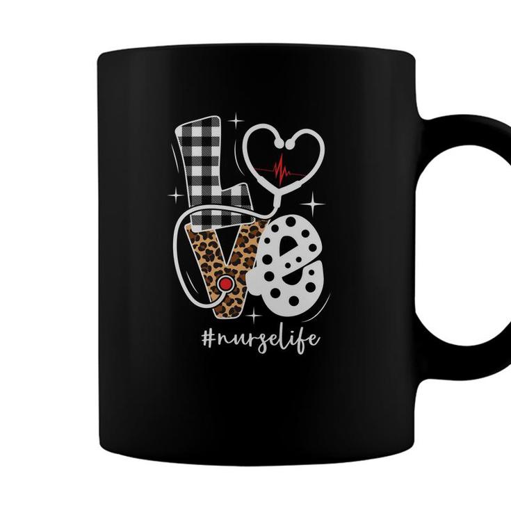 Love Great Leopard Nurse Life Hastag Heart New 2022 Coffee Mug
