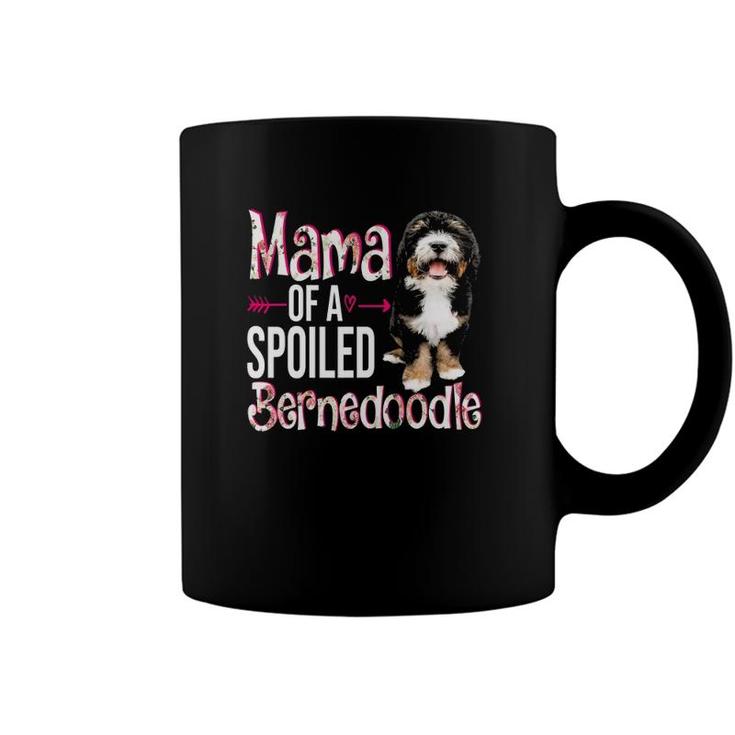 Mama Of A Spoiled Bernedoodle Happy Mothers Day Floral Dog Coffee Mug