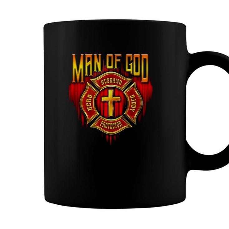 Man Of God Husband Hero Daddy Protector Cross Version Coffee Mug