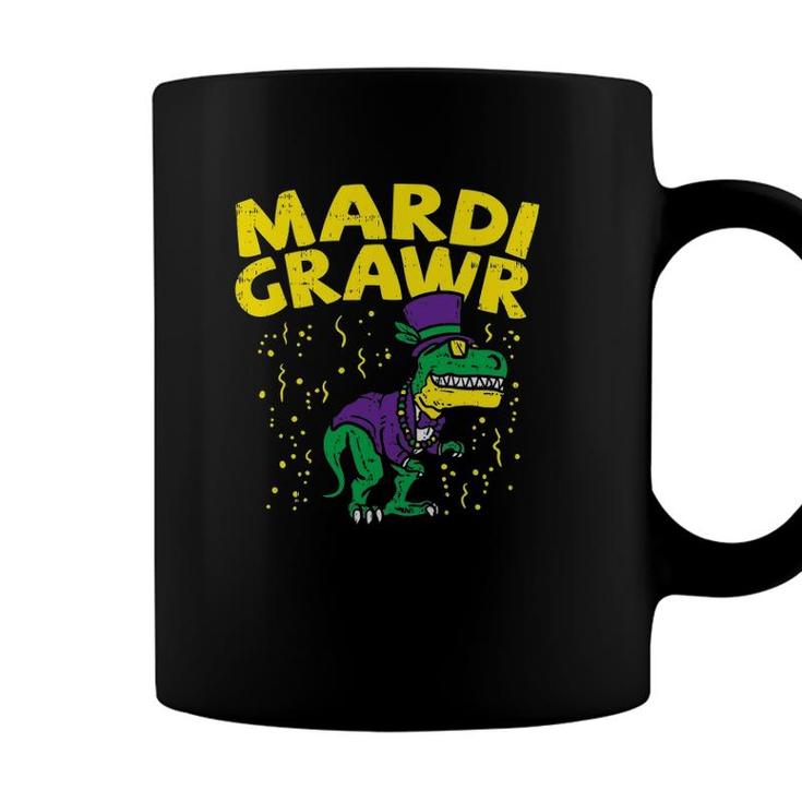 Mardi Grawrrex Dinosaur Funny Mardi Gras Carnival Boys Coffee Mug