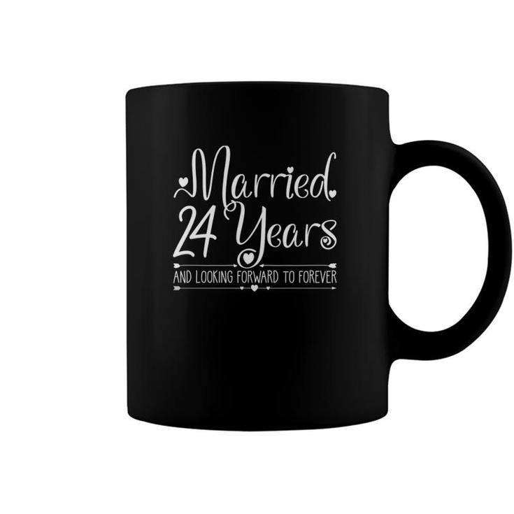Married 24 Years Wedding Anniversary Gift For Her & Couples  Coffee Mug