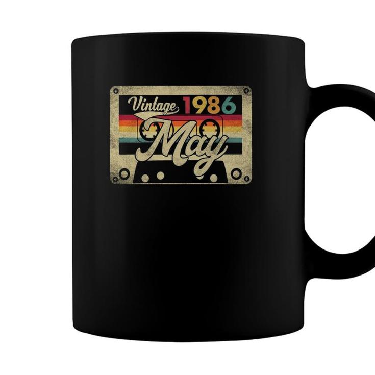 May 1986 35Th Birthday 35 Years Old Retro Vintage Cassette Coffee Mug