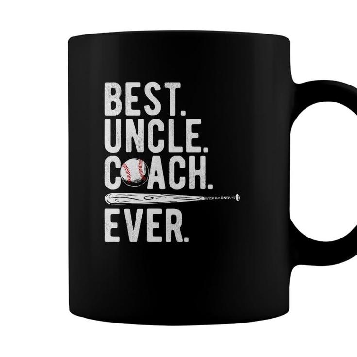 Mens Baseball Best Uncle Coach Ever Proud Dad Daddy Fathers Day Coffee Mug