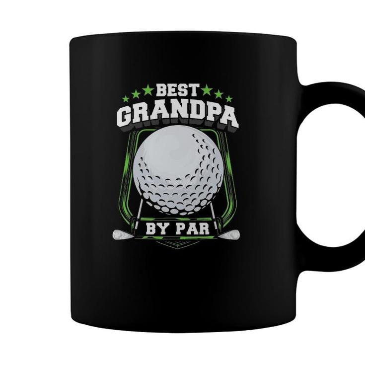 Mens Best Grandpa By Par Golf Papa Grandfather Pop Dad Golf Gift Coffee Mug