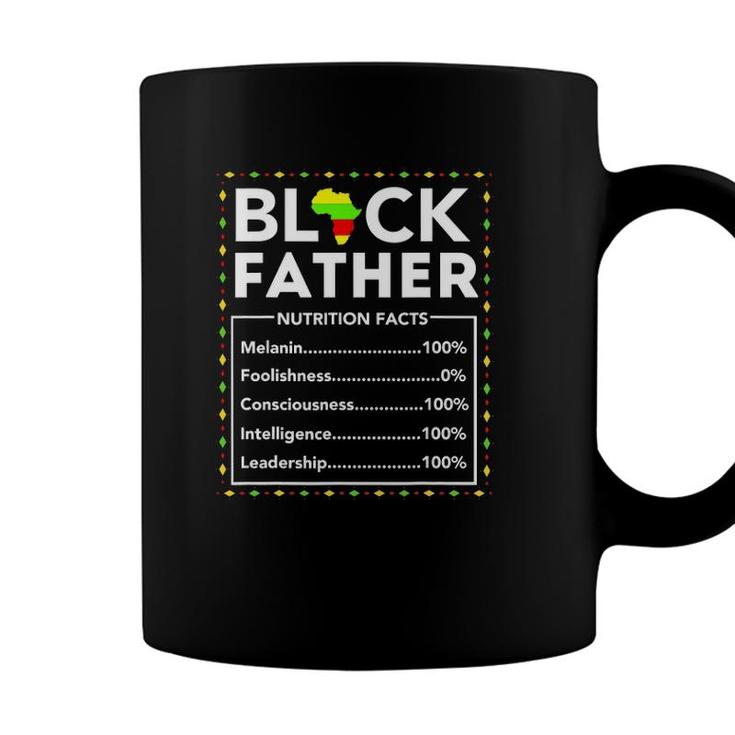 Mens Black Father Nutrition Facts King Best Dad Ever Coffee Mug