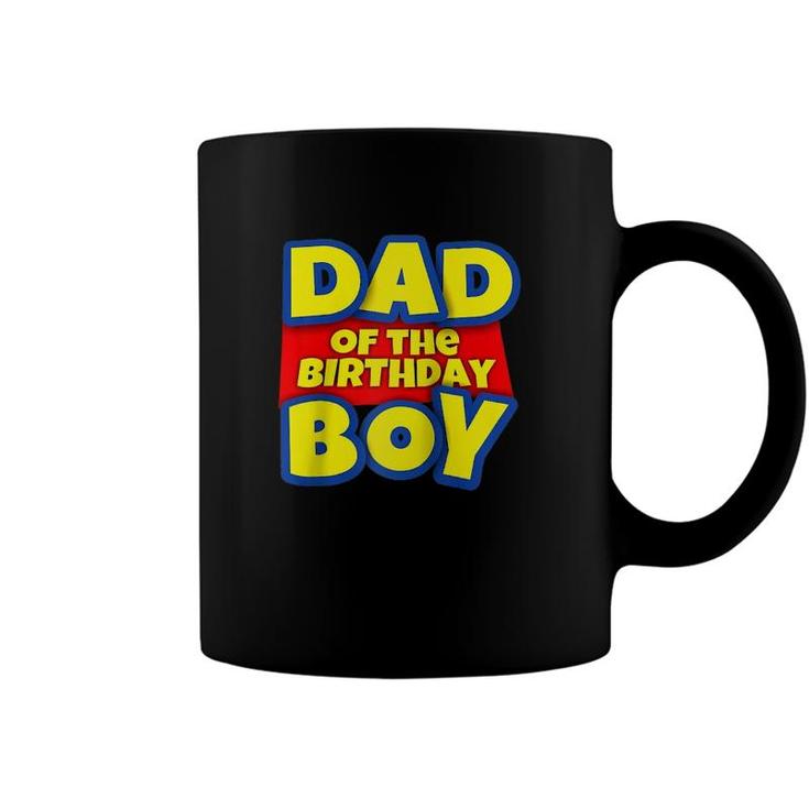 Mens Dad Of The Birthday Boy Gift Raglan Baseball Tee Coffee Mug