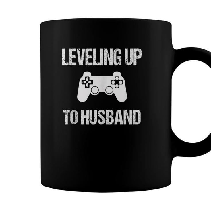 Mens Engagement Groom Video Game Lovers Leveling Up To Husband Coffee Mug
