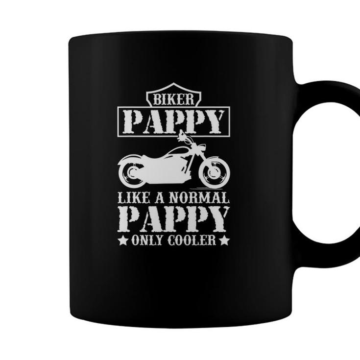 Mens Fathers Day Like A Normal Biker Pappy Only Cooler Motorcycle Coffee Mug